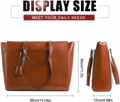 leather shoulder bag, shoulder bag, women's shopper with a modern design and large space for everyday life, leisure, work and shopping