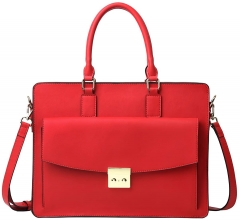 Ladies briefcase shoulder bag laptop bag 14" good for work made of cowhide